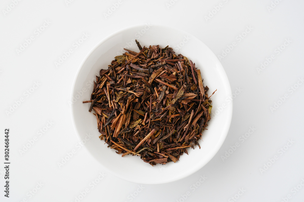 Hojicha — tea bags — how we serve it