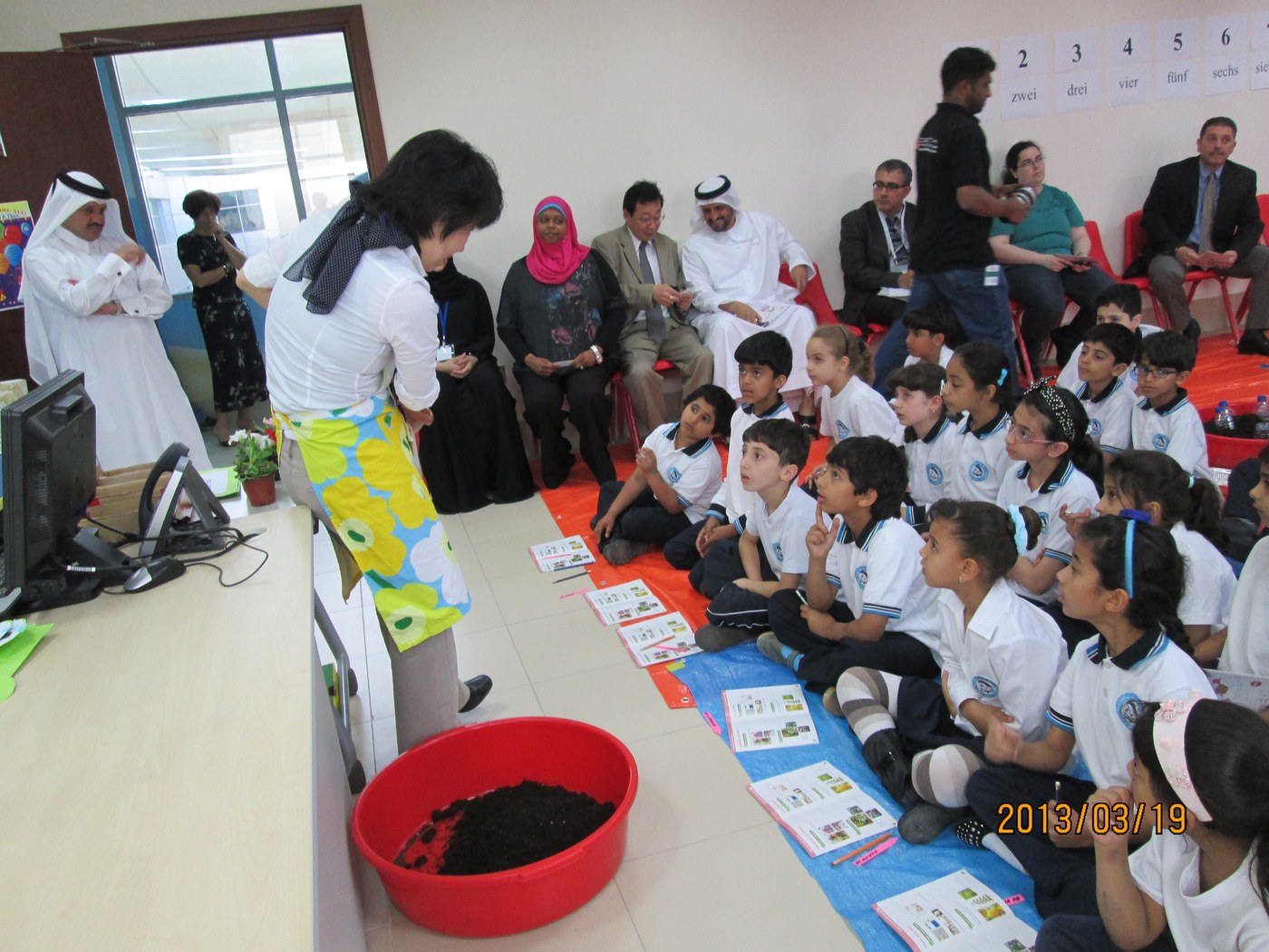 Hanaiku workshop at ADNOC school, Abu Dhabi, 2013